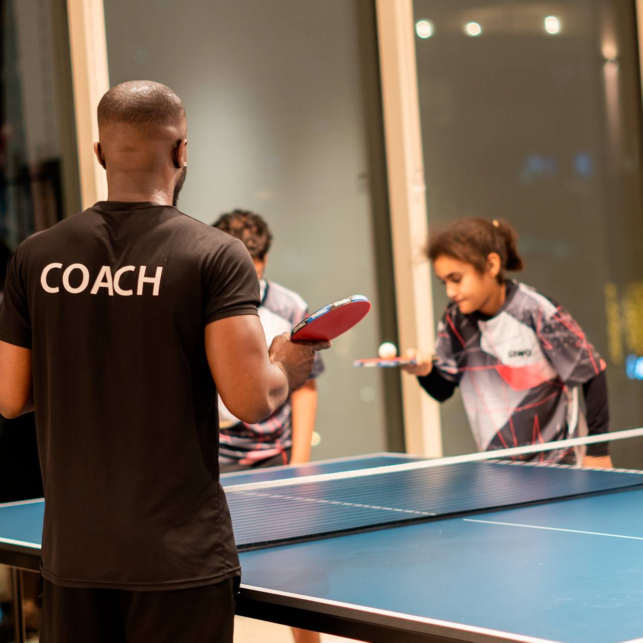 Kids table tennis training
